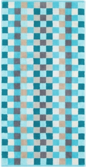 Cawö Duschtuch Duschtuch "Unique Karo", Jacquard, Walk-Frottier Karo