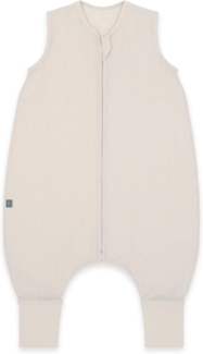 emma & noah Baby Schlafsack mit Füßen 0. 5 TOG, Leinen Schlafsack mit Beinen für den Sommer, 100% Leinen, OEKO-TEX Zertifiziert, Stampelsack für Neugeborene (Essential Beige, 110)