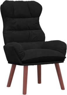 vidaXL Entspannungsstuhl Schwarz 69 x 74 x 93 cm Samt 42001893