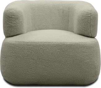 DOMO. collection Molina Sessel, Polstersessel, Einzelsessel, Garnitur, Taupe, 90 x 86 x 71 cm