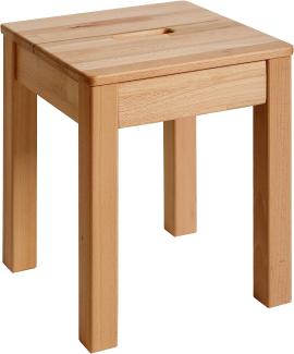 Krok Wood Hocker Tomas aus Massivholz 35 x 35 x 45 cm (Buche, 1x mit Eingriff)