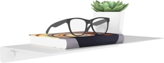 SO-TECH® Deko-Wandregal Design Wandboard Schweberegal HOVER aus Stahl 35 x 13 cm, 1-tlg, 30 mm Höhe, weiß, 1 Stück, inkl. Befestigungsset