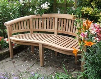 Bananenbank Avellino Teak Massivholz - Breite: 180 cm