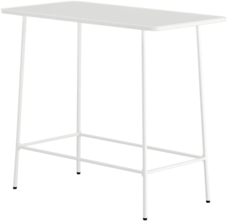 Vente-unique - Gartenstehtisch - 120 cm - Metall - Weiß - MIRMANDE von MYLIA