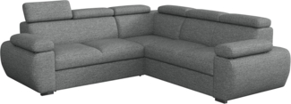 Ecksofa Boston Maxi mit Schlaffunktion, Bettkasten, Einstellbare Kopfstützen (Aragon 93, 2rR2P)
