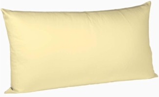 Fleuresse Mako-Satin Kissenbezug Bezug 80x80 cm uni mit RV 2610 creme