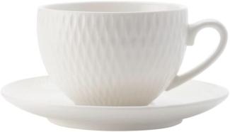 Maxwell & Williams Diamonds round Espressotasse mit Untertasse, Porzellan, DV0029