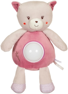 GIPSY Toys – Katze – Nachtlicht – Plüschtier – Serie "Bamboo" – 26 cm S/Karte – Grau und Rosa – 1. Alter
