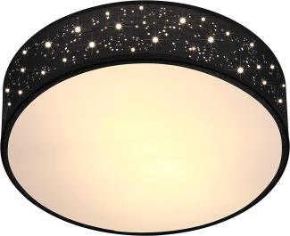 monzana Deckenleuchte, 30 cm, Sternenhimmel Rund Stoffschirm 30 cm 1-Flammig E27 Modern
