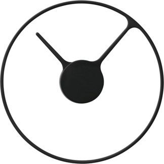 Stelton -Time- Uhr, Designer Uhr, Wanduhr aus Aluminium, Ø30cm, mattschwarz, 851