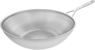 Demeyere Industry 5 Wok flacher Boden 30 cm, 18/10 Edelstahl