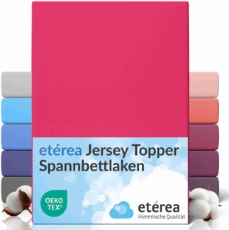 etérea Jersey Topper Spannbettlaken Spannbetttuch Pink 180x200 - 200x200 cm