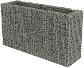 vidaXL Gabionen-Hochbeet Verzinkter Stahl 180×50×100 cm 143558