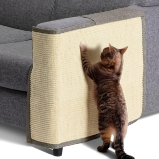 Navaris Kratzpappe Katzen Kratzmatte Kratzschutz Sofa - Sisal Kratzteppich - links, (1-tlg)