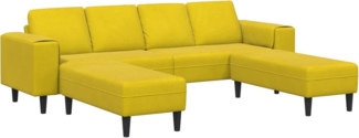 vidaXL Wohnzimmer Couch 3 pcs Gelb 3335128