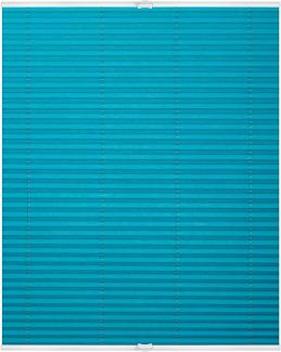 Lichtblick Sonnenschutzsysteme GmbH Plissee Nizza 60 cm x 130 cm (BxL) Blau Tageslicht; einfache Installation mit Klemmträgern; verspannt