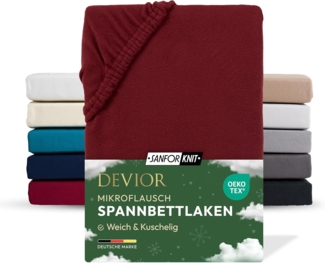 Devior Spannbettlaken Spannbetttuch Bettlaken Winter Flausch Warm Leintuch, Fleece, Gummizug: Rundumgummizug, Matratzen Bezug bis 22cm Matratzenhöhe Kuschelig Flauschig
