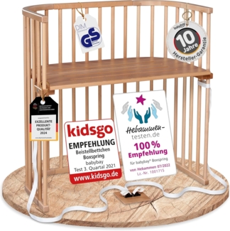 Babybay 'Boxspring' Beistellbett klarlackiert