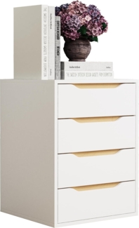 VCM Nachttisch Malira 919801 Weiß / Honig-Eiche H. 61 x B. 46 x T. 42 cm