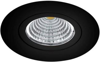 Eglo 98609 Hochvolt LED Einbauleuchte SALICETO schwarz 2700K rund Ø8,8cm H:4,2cm schwenkbar dimmbar