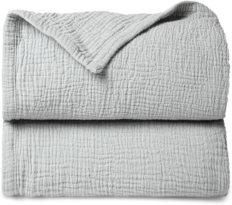 Lulu moon Musselin Decke Baby - Atmungsaktive Babydecke,Baby Decken Neugeborenen,Weiche Krabbeldecke für Kinder,Musselin Schlafdecken für Kleinkinder Mädchen Junge 120x120 cm (Silbergrau)