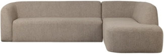 Ecksofa Sloping, Rechts, Hellbraun