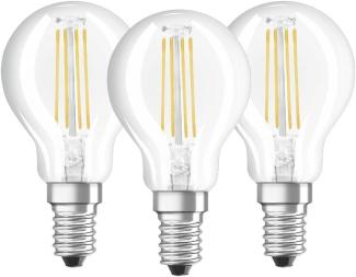 OSRAM LED Filament Tropfen E14 4W 470lm 2.700K klar 3er 351435