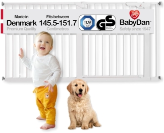 BabyDan Extrabreit/Flur Druckpass-Sicherheitsgitter, 145,5–151,7 cm / 57,3–59,7 cm, 8,5 kg