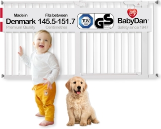 BabyDan Extrabreit/Flur Druckpass-Sicherheitsgitter, 145,5–151,7 cm / 57,3–59,7 cm, 8,5 kg