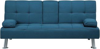 Schlafsofa 3-Sitzer Polsterbezug blau ROXEN