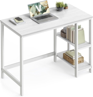 Vasagle Schreibtisch Computertisch, Bürotisch mit 2 Ablagen, 50 x 100 x 76 cm