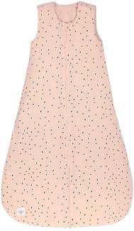 LÄSSIG Baby Ganzjahres Schlafsack ohne Ärmel unisex/Sleeping Bag Interlock Dots powder pink, Größe 74/80 7-12 Monate