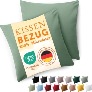 Blumtal Kissenbezüge aus gebürstetem Mikrofaser-Gewebe, (2 Stück), mit Reißverschluss oder Verschlusslasche