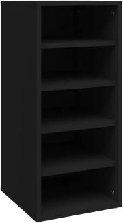 vidaXL Schuhschrank Schwarz 31,5 x 35 x 70 cm Spanplatte