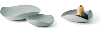 Leaf Obstschale aus Stahl Länge 47 cm, Breite 46 cm, Höhe 11 cm