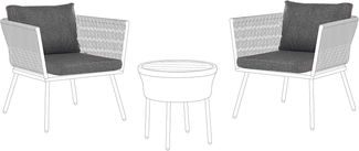 Outdoor Kissenbezug Set GARGANO Dunkelgrau