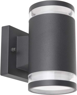 Außen Wandleuchte, Aluminium, Anthrazit, Glas, IP44