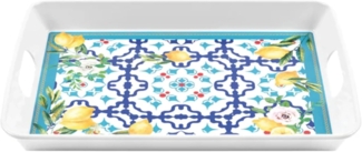 Guzzini Tablett mit Griffen rechteckig 47x34 cm Flower&Lemon