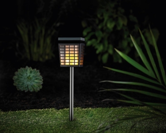 MeLiTec Solar Gartenleuchte SO46 flackernder Laterneneffekt
