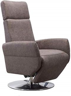 Cavadore TV-Sessel Cobra / Fernsehsessel mit Liegefunktion, Relaxfunktion / Stufenlos verstellbar / Ergonomie M / Belastbar bis 130 kg / 71 x 110 x 82 / Lederoptik Dunkelbraun