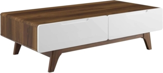 Modway-Origin Beistelltisch aus Holz, Mitte des Jahrhunderts, 47", Walnuss Weiß, 58 x 119 x 36 cm