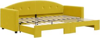 vidaXL Tagesbett Ausziehbar Gelb 80x200 cm Samt 3197299