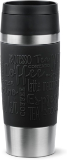 EMSA Thermobecher Travel Mug Classic, Schwarz, 0.36 l