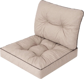 Bjird Stuhlkissen Polsterauflagen auf Rataanmöbel Emma 50 cm 60 cm 70 cm, 10 cm dicke Kissen für Rattansessel