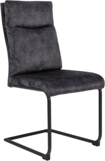 riess-ambiente Freischwinger COMFORT grau, Esszimmer · Samt · Metall · Modern Design