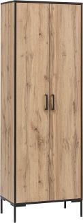 Möbelpartner Montana 701511 Aktenschrank, Holzdekor, Eiche Landhaus Dekor, 65,2 x 39 x 194,2 cm