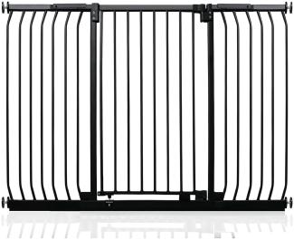 Safetots Extra Tall Elite Sicherheitsschutzgitter, 143cm - 152cm, Matt Schwarz, Extra hohe 96.8cm Höhe, Treppenschutzgitter mit Druckmontage, Sicherheitsbarriere, Einfache Installation