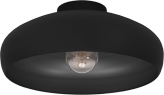 Eglo 43637 Deckenleuchte MOGANO E27 1X40W Stahl schwarz H:17cm Ø:40cm dimmbar