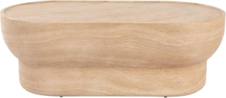 Couchtisch NOBLE oval in Kalksteinoptik von Zuiver