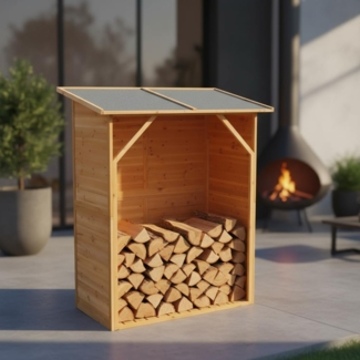 Kaminholzregal Brennholzregal Kaminholz Brennholz Regal Unterstand XXL Holz